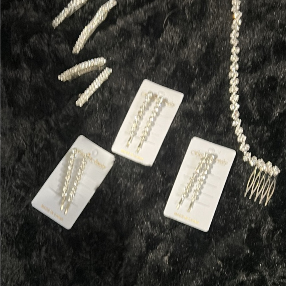 Elegant Silver Hair Accessories Set